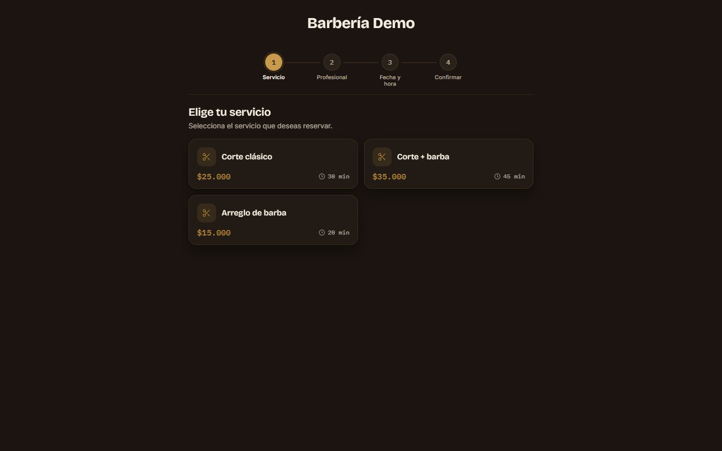 Citaria - portal de reservas (app del cliente)